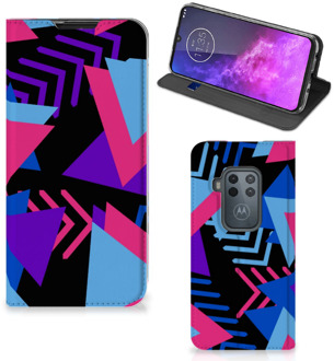 B2Ctelecom Stand Case Motorola One Zoom Funky Triangle