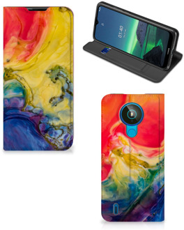 B2Ctelecom Stand Case Nokia 1.4 Smart Cover Watercolor Dark