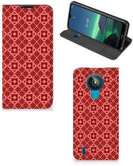 B2Ctelecom Stand Case Nokia 1.4 Smartphone Hoesje Batik Red