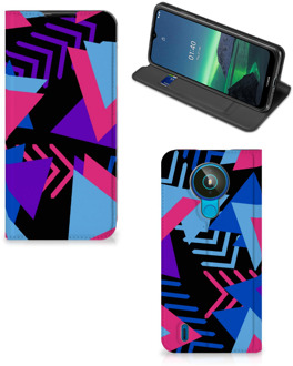 B2Ctelecom Stand Case Nokia 1.4 Telefoonhoesje Funky Triangle