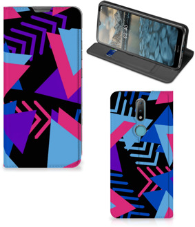 B2Ctelecom Stand Case Nokia 2.4 Telefoonhoesje Funky Triangle