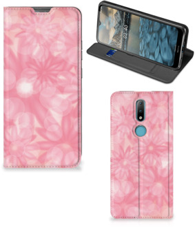 B2Ctelecom Stand Case Nokia 2.4 Telefoonhoesje Lente Bloemen