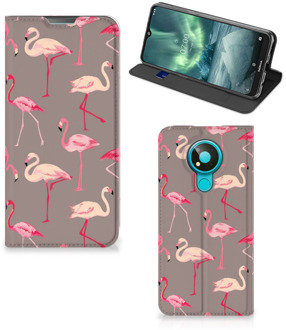 B2Ctelecom Stand Case Nokia 3.4 Hoesje met naam Flamingo