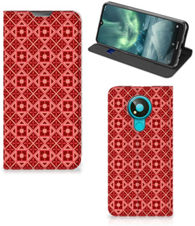 B2Ctelecom Stand Case Nokia 3.4 Smartphone Hoesje Batik Red