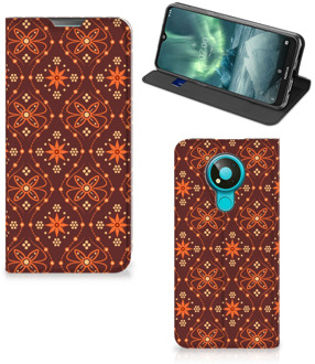 B2Ctelecom Stand Case Nokia 3.4 Telefoonhoesje Batik Brown