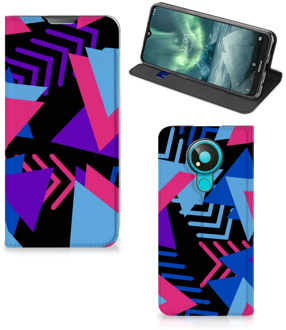 B2Ctelecom Stand Case Nokia 3.4 Telefoonhoesje Funky Triangle