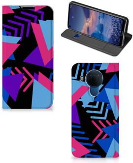 B2Ctelecom Stand Case Nokia 5.4 Telefoonhoesje Funky Triangle