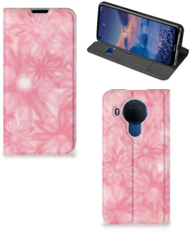 B2Ctelecom Stand Case Nokia 5.4 Telefoonhoesje Lente Bloemen