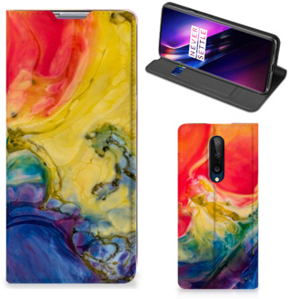 B2Ctelecom Stand Case OnePlus 8 Smart Cover Watercolor Dark