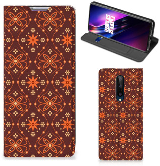 B2Ctelecom Stand Case OnePlus 8 Telefoonhoesje Batik Brown