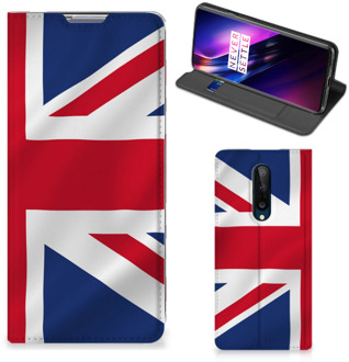 B2Ctelecom Stand Case OnePlus 8 Telefoonhoesje Groot-Brittannië Vlag