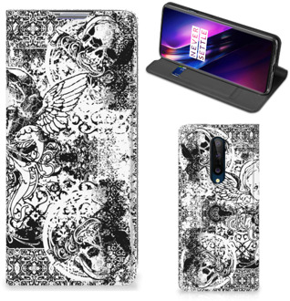 B2Ctelecom Stand Case OnePlus 8 Telefoonhoesje Skulls Angel