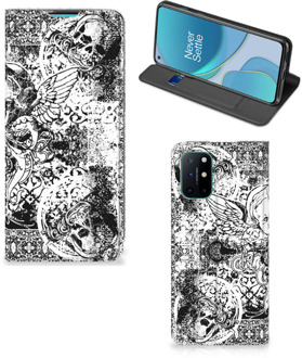 B2Ctelecom Stand Case OnePlus 8T Telefoonhoesje Skulls Angel