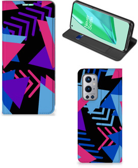 B2Ctelecom Stand Case OnePlus 9 Pro Telefoonhoesje Funky Triangle