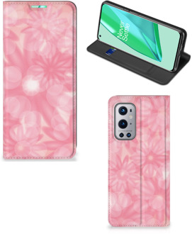 B2Ctelecom Stand Case OnePlus 9 Pro Telefoonhoesje Lente Bloemen