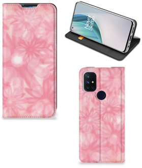 B2Ctelecom Stand Case OnePlus Nord N10 5G Telefoonhoesje Lente Bloemen