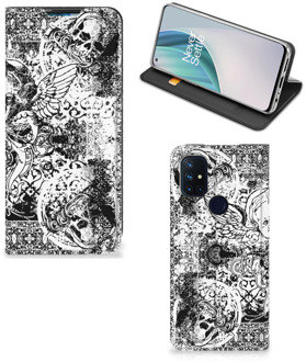 B2Ctelecom Stand Case OnePlus Nord N10 5G Telefoonhoesje Skulls Angel