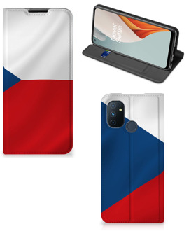 B2Ctelecom Stand Case OnePlus Nord N100 Smart Cover Tsjechische Vlag