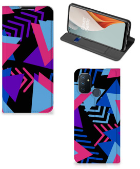 B2Ctelecom Stand Case OnePlus Nord N100 Telefoonhoesje Funky Triangle