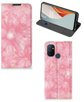 B2Ctelecom Stand Case OnePlus Nord N100 Telefoonhoesje Lente Bloemen