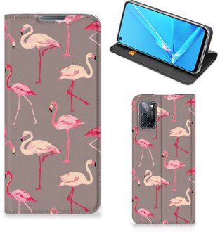 B2Ctelecom Stand Case OPPO A52 | A72 Hoesje met naam Flamingo