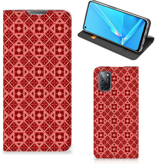 B2Ctelecom Stand Case OPPO A52 | A72 Smartphone Hoesje Batik Red