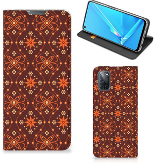 B2Ctelecom Stand Case OPPO A52 | A72 Telefoonhoesje Batik Brown