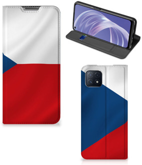 B2Ctelecom Stand Case OPPO A73 5G Smart Cover Tsjechische Vlag