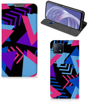 B2Ctelecom Stand Case OPPO A73 5G Telefoonhoesje Funky Triangle