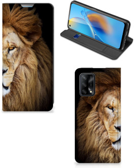 B2Ctelecom Stand Case OPPO A74 4G Smart Cover Hoesje Leeuw