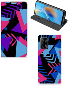 B2Ctelecom Stand Case OPPO A74 4G Telefoonhoesje Funky Triangle