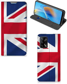 B2Ctelecom Stand Case OPPO A74 4G Telefoonhoesje Groot-Brittannië Vlag