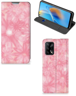 B2Ctelecom Stand Case OPPO A74 4G Telefoonhoesje Lente Bloemen