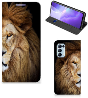 B2Ctelecom Stand Case OPPO Find X3 Lite Smart Cover Hoesje Leeuw