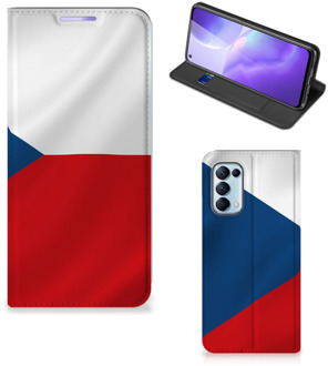 B2Ctelecom Stand Case OPPO Find X3 Lite Smart Cover Tsjechische Vlag