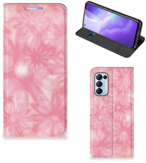 B2Ctelecom Stand Case OPPO Find X3 Lite Telefoonhoesje Lente Bloemen