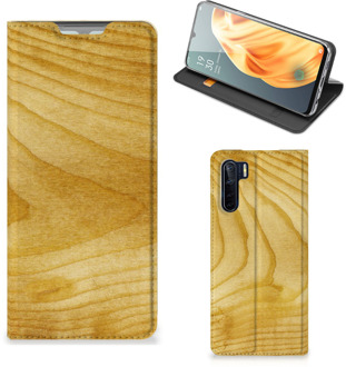 B2Ctelecom Stand Case OPPO Reno3 | A91 Smart Cover Licht Hout