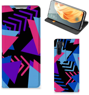 B2Ctelecom Stand Case OPPO Reno3 | A91 Telefoonhoesje Funky Triangle