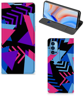 B2Ctelecom Stand Case OPPO Reno4 Pro 5G Telefoonhoesje Funky Triangle