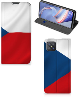 B2Ctelecom Stand Case OPPO Reno4 Z 5G Smart Cover Tsjechische Vlag