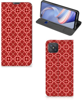 B2Ctelecom Stand Case OPPO Reno4 Z 5G Smartphone Hoesje Batik Red