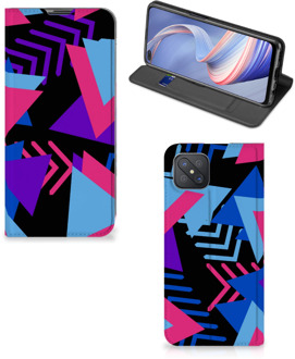 B2Ctelecom Stand Case OPPO Reno4 Z 5G Telefoonhoesje Funky Triangle