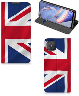 B2Ctelecom Stand Case OPPO Reno4 Z 5G Telefoonhoesje Groot-Brittannië Vlag