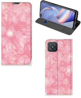 B2Ctelecom Stand Case OPPO Reno4 Z 5G Telefoonhoesje Lente Bloemen