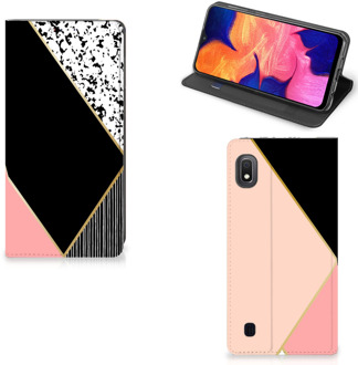 B2Ctelecom Stand Case Samsung Galaxy A10 Zwart Roze Vormen