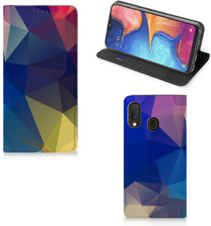 B2Ctelecom Stand Case Samsung Galaxy A20e Polygon Dark