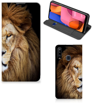 B2Ctelecom Stand Case Samsung Galaxy A20s Smart Cover Hoesje Leeuw