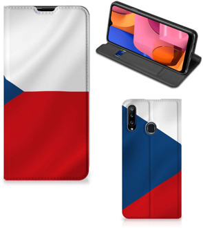 B2Ctelecom Stand Case Samsung Galaxy A20s Smart Cover Tsjechische Vlag