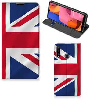 B2Ctelecom Stand Case Samsung Galaxy A20s Telefoonhoesje Groot-Brittannië Vlag