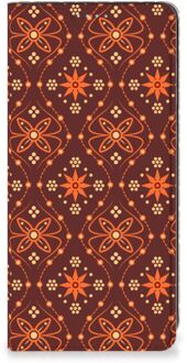 B2Ctelecom Stand Case Samsung Galaxy A21s Telefoonhoesje Batik Brown